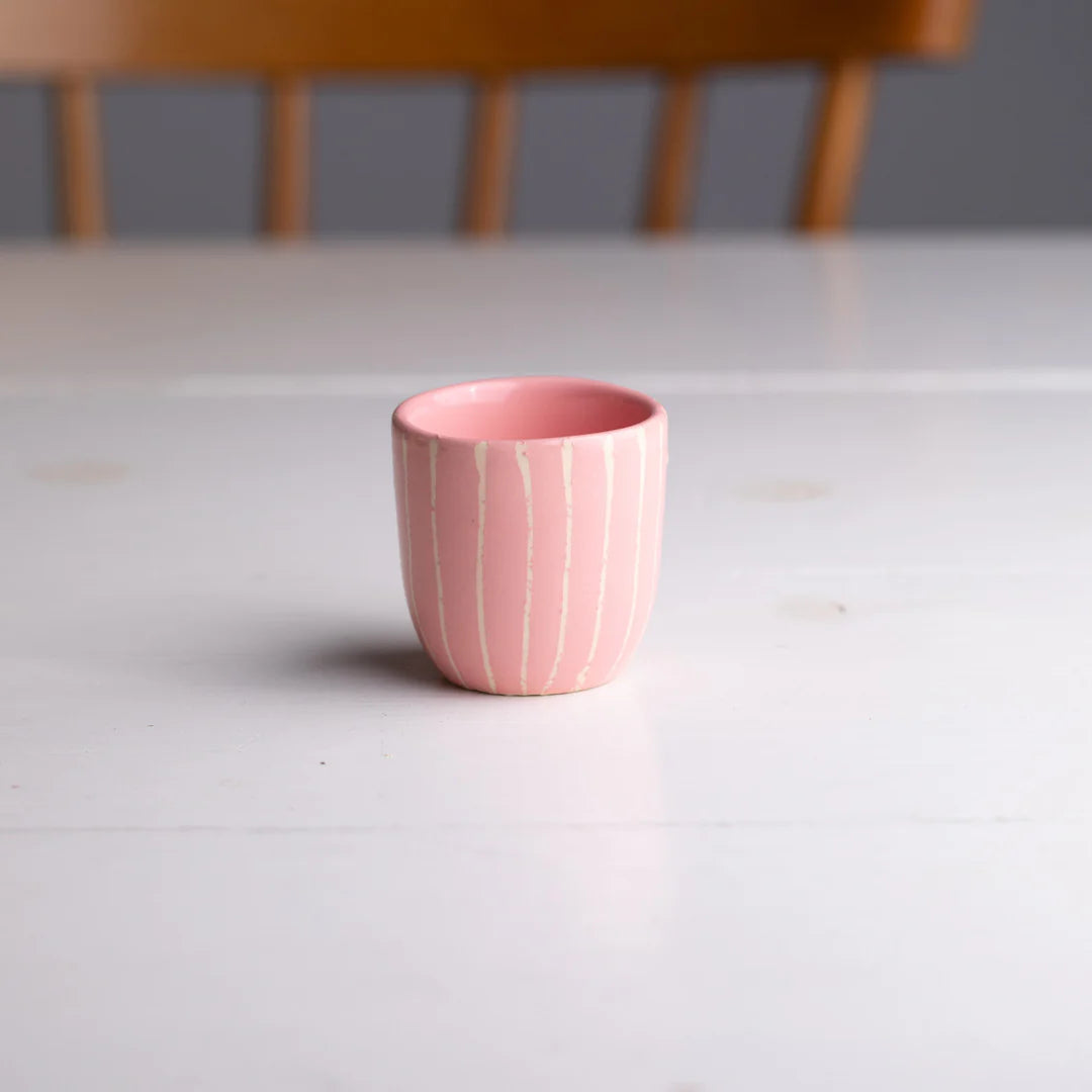 ATELIER AGAVE Espresso Cup Striped Rosa