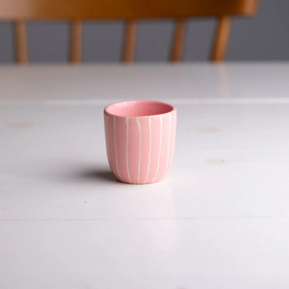 ATELIER AGAVE Espresso Cup Striped Rosa
