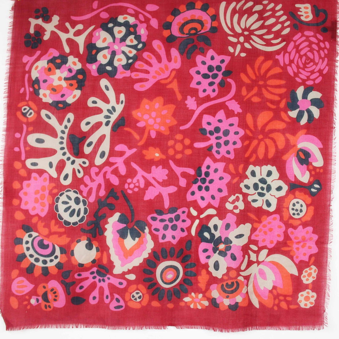 LES BELLES VAGABONDES Carré Laine Girandole Rouge