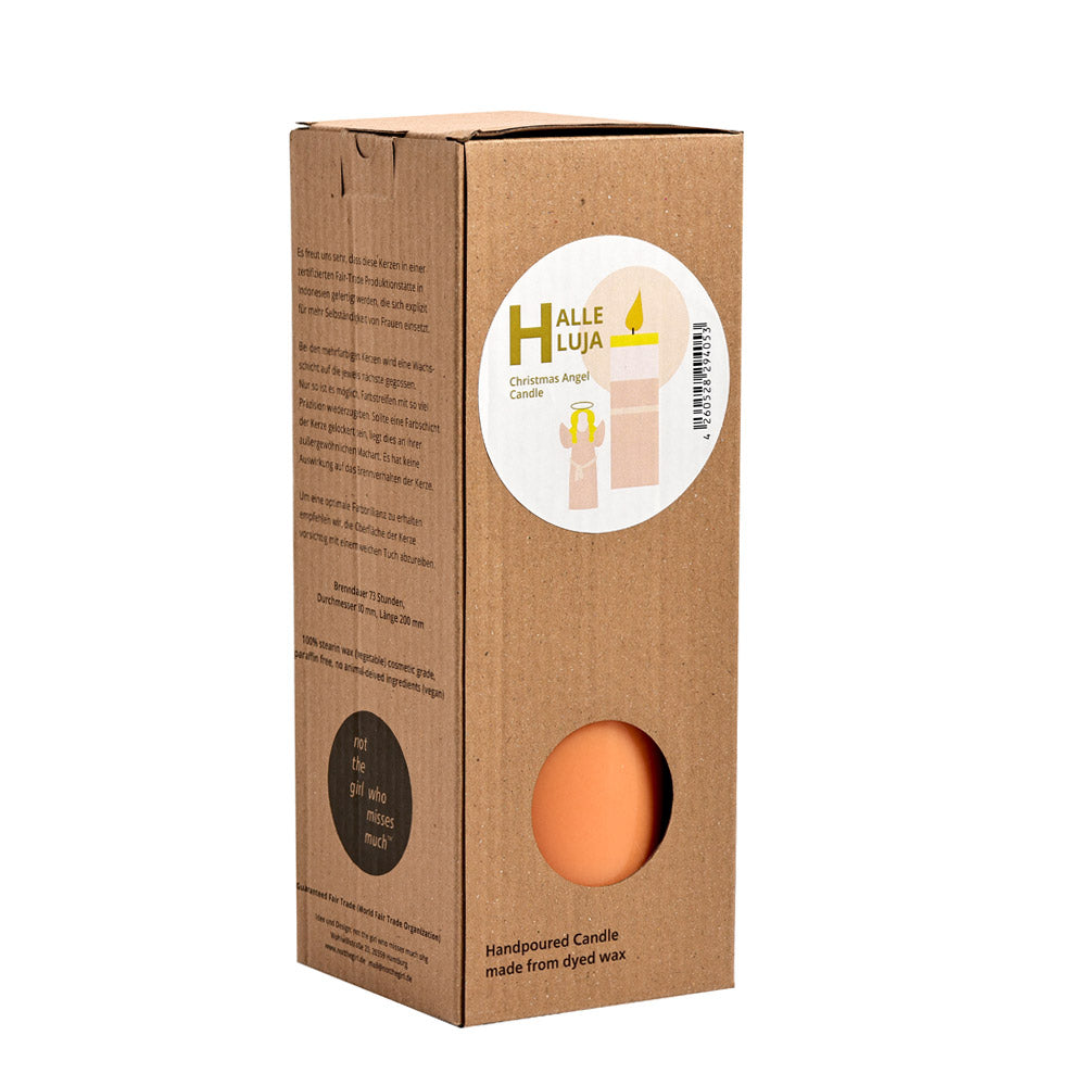 NOT THE GIRL WHO MISSES MUCH Grande bougie Halleluja Corail