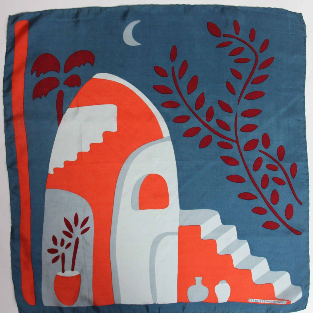 LES BELLES VAGABONDES Mini Soie Kasbah Bleu