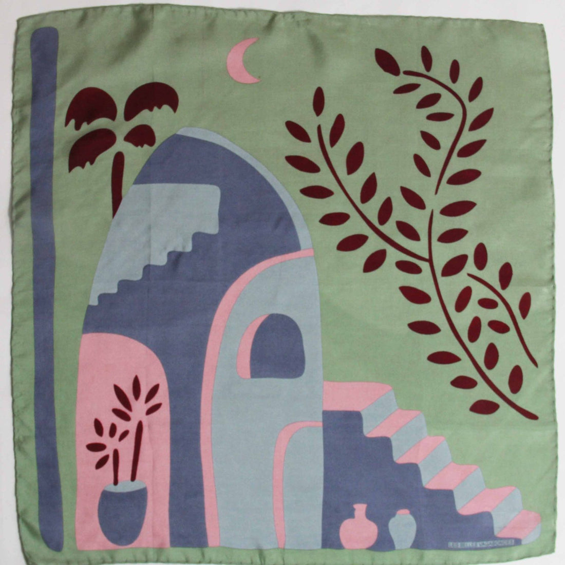 LES BELLES VAGABONDES Mini Soie Kasbah Vert