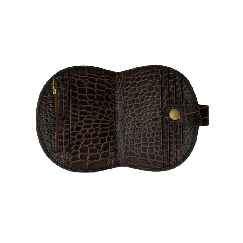 PAUL MARIUS Portefeuille Manon Alligator Oeil de tigre