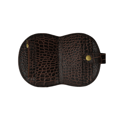 PAUL MARIUS Portefeuille Manon Alligator Oeil de tigre