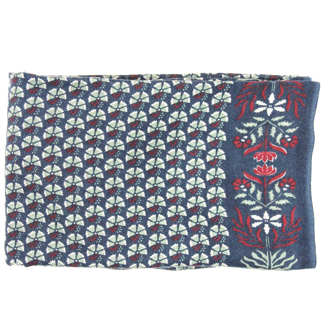 LES BELLES VAGABONDES Echarpe Laine Marigold Marine