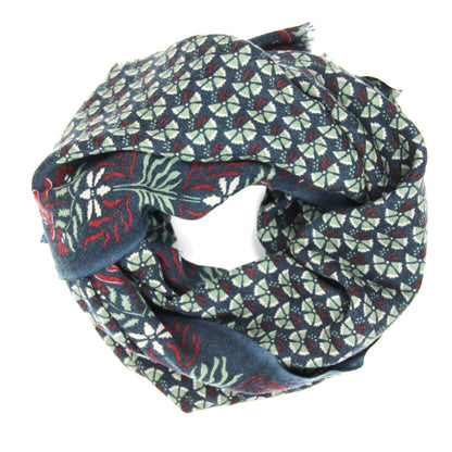 LES BELLES VAGABONDES Echarpe Laine Marigold Marine