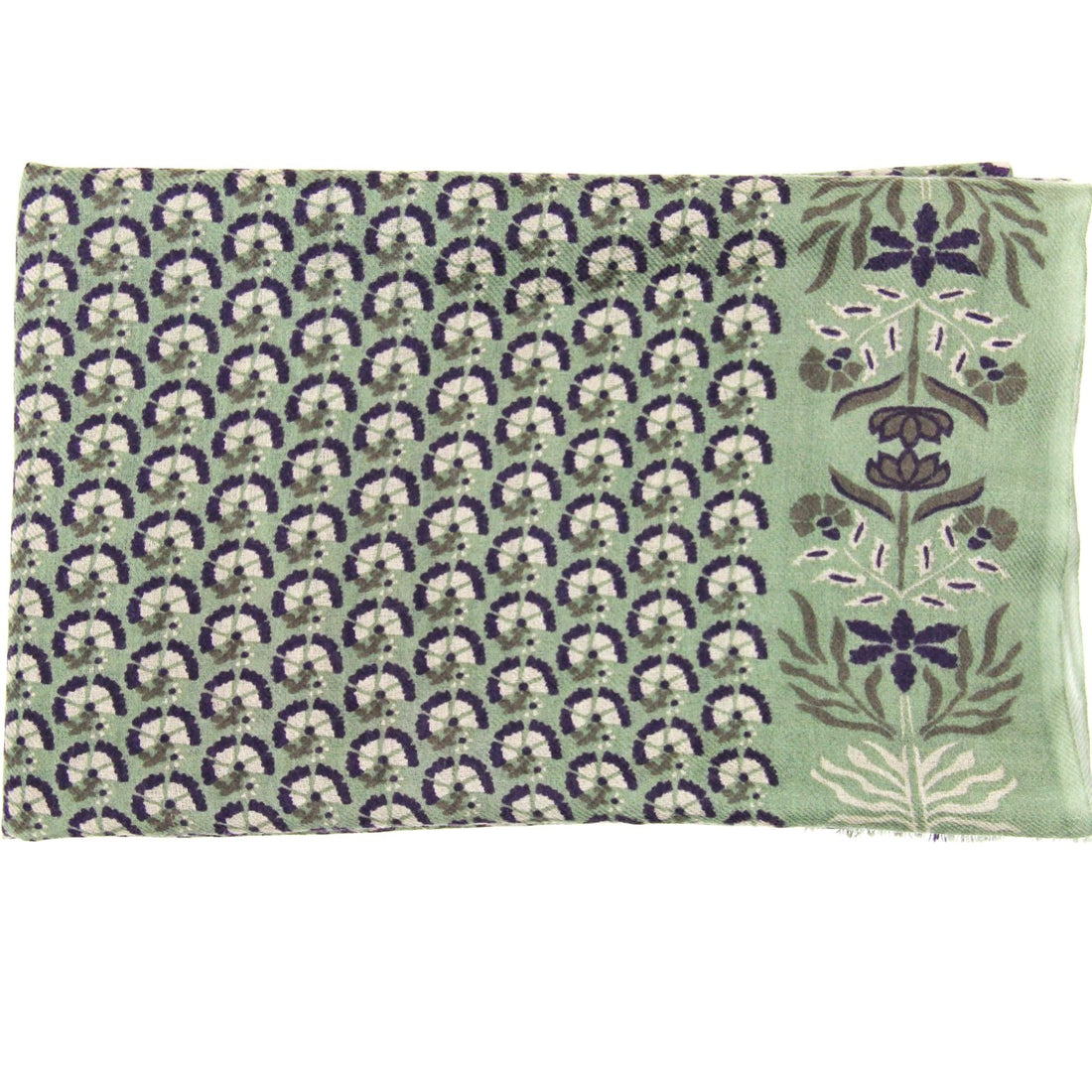 LES BELLES VAGABONDES Echarpe Laine Marigold Vert