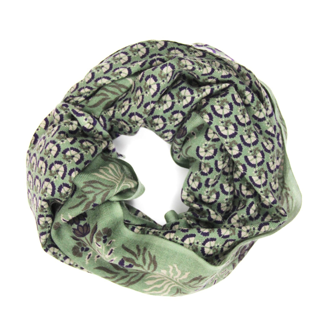 LES BELLES VAGABONDES Echarpe Laine Marigold Vert