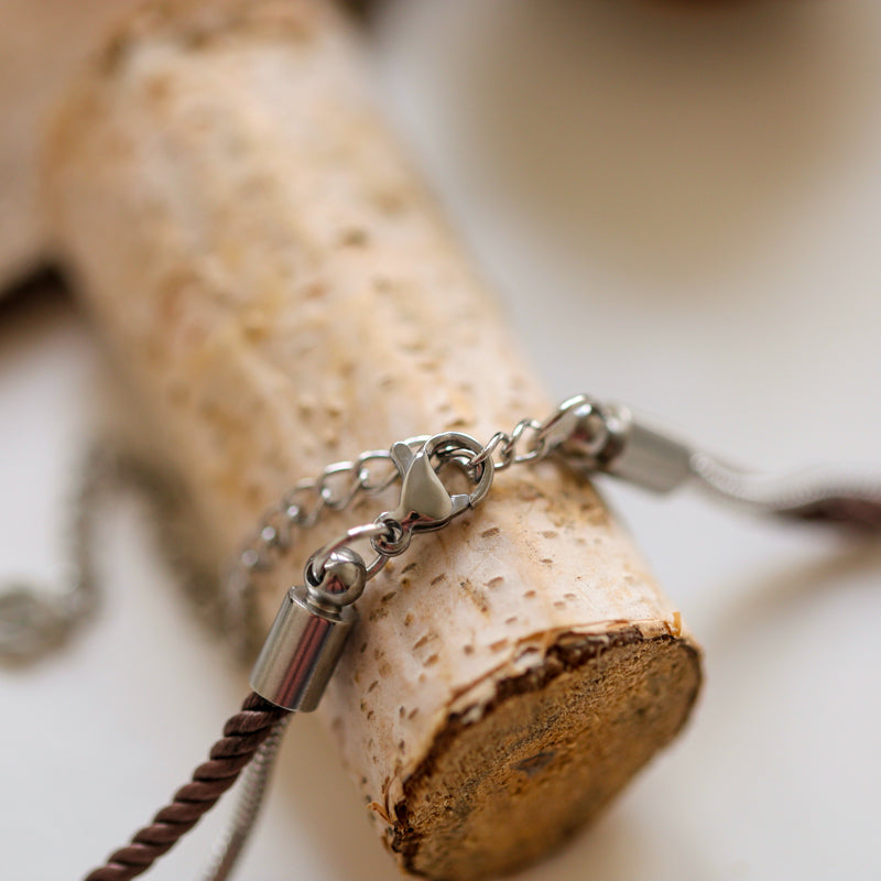 VALENTIN &amp; VALENTINE Bracelet Argenté Marron