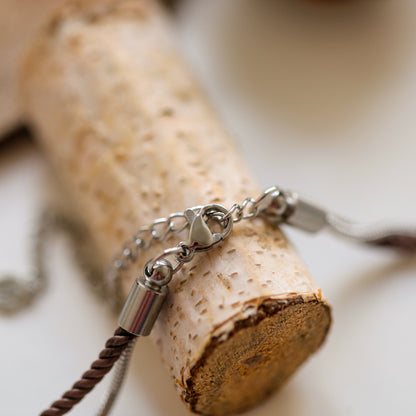 VALENTIN &amp; VALENTINE Bracelet Argenté Marron