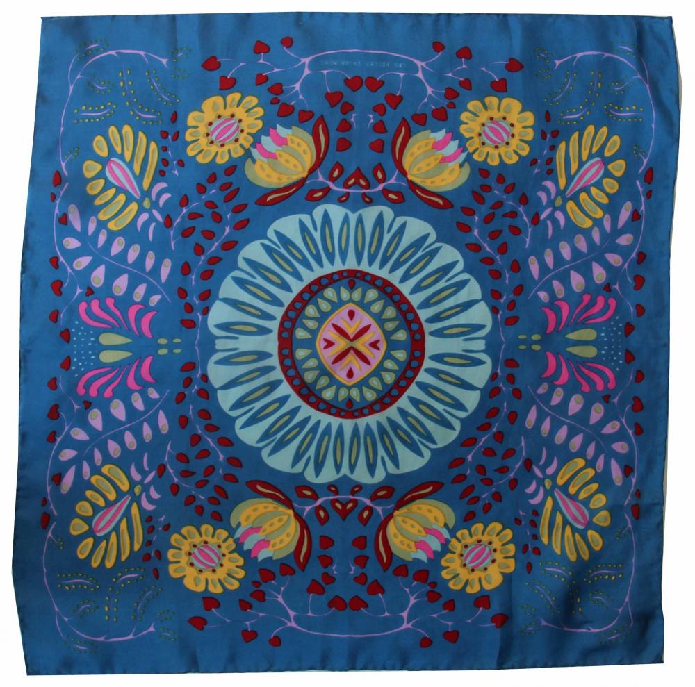 LES BELLES VAGABONDES Mini Soie Marushka Bleu