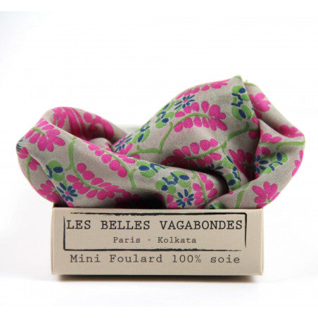 LES BELLES VAGABONDES Mini Soie Albertine Fuchsia