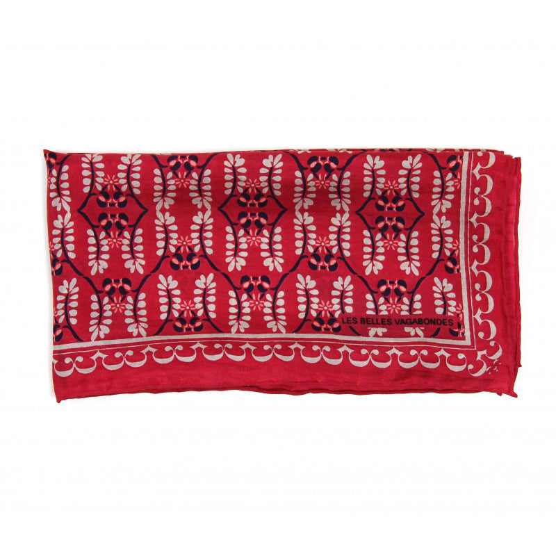 LES BELLES VAGABONDES Mini Soie Albertine Rouge