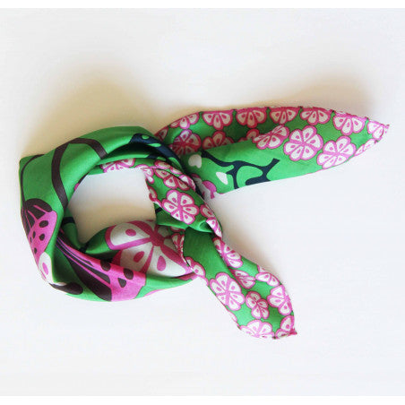 LES BELLES VAGABONDES Mini Soie Alice Vert