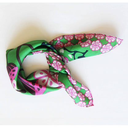 LES BELLES VAGABONDES Mini Soie Alice Vert