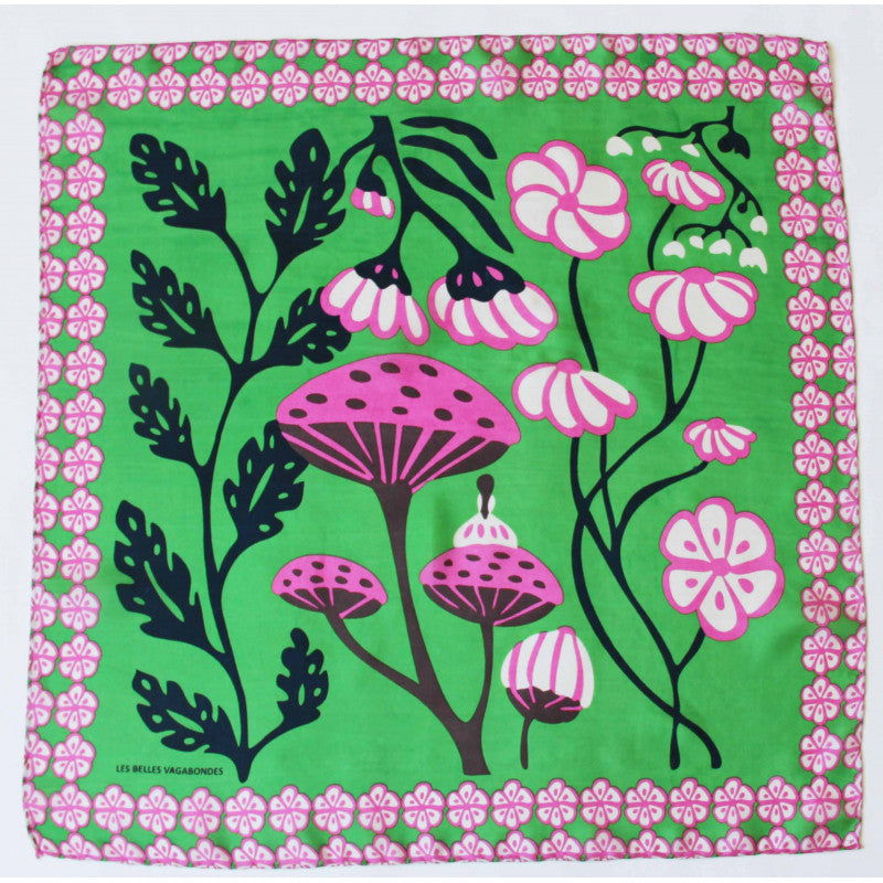 LES BELLES VAGABONDES Mini Soie Alice Vert