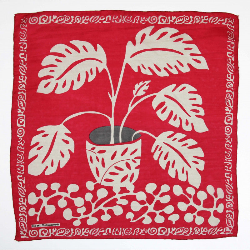 LES BELLES VAGABONDES Mini Soie Arum Rouge