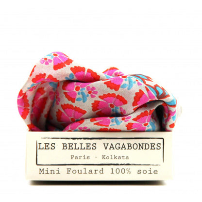 LES BELLES VAGABONDES Mini Soie Augustine Rose