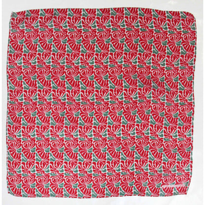 LES BELLES VAGABONDES Mini Soie Plumeria Rouge