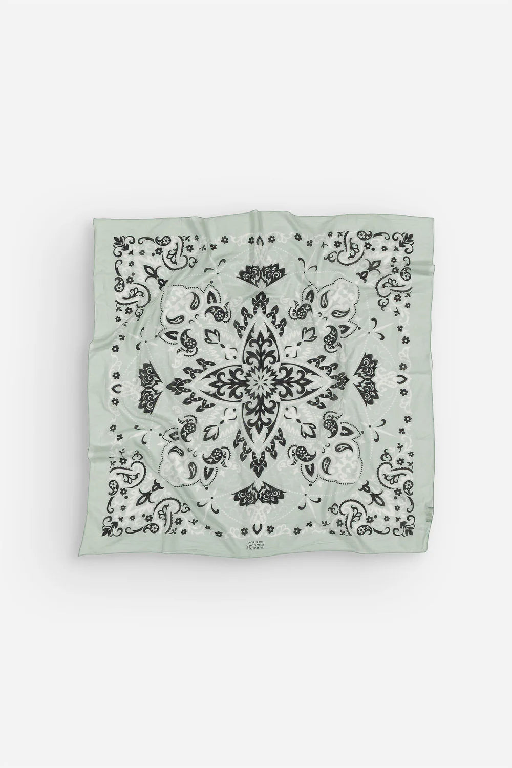 MAISON LECOMTE FLAMENT Foulard Bandana Mint