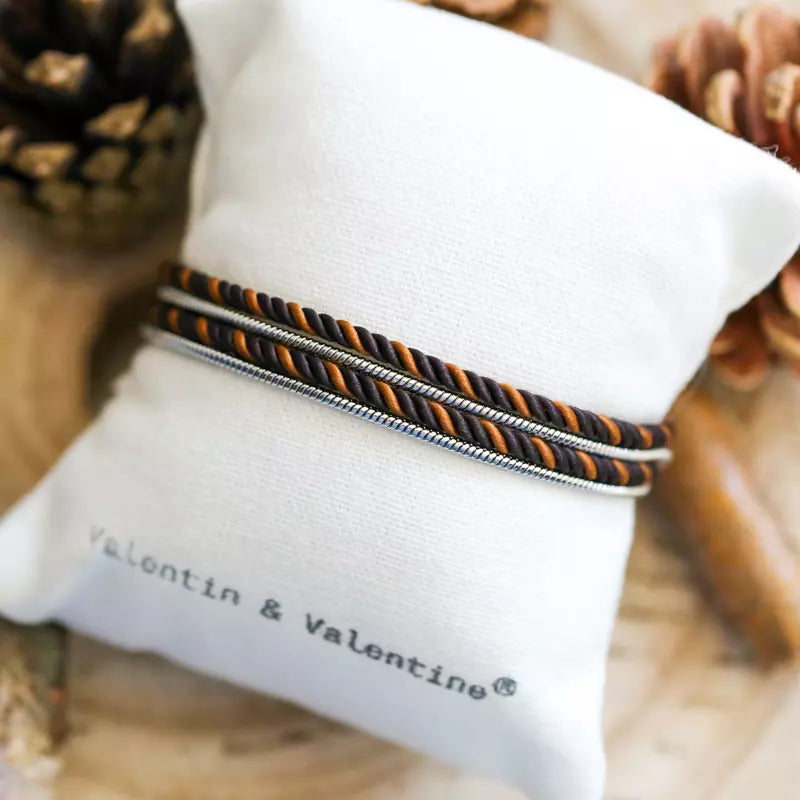 VALENTIN &amp; VALENTINE Bracelet Argenté Mixte Camel