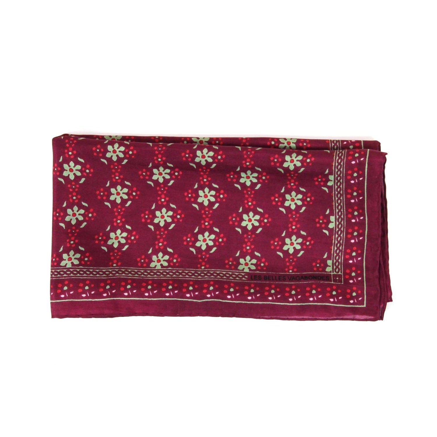 LES BELLES VAGABONDES Mini Soie Natasha Bordeaux