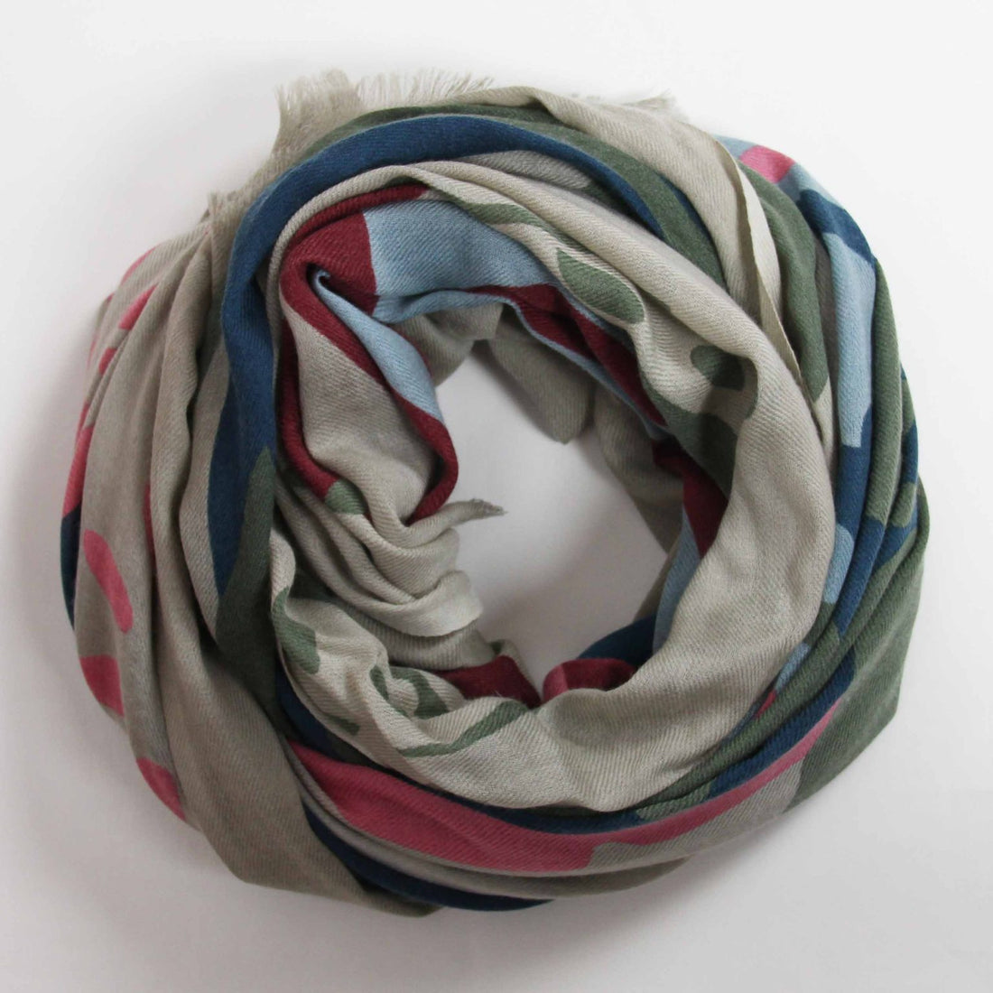 LES BELLES VAGABONDES Echarpe XL Laine Oasis Beige