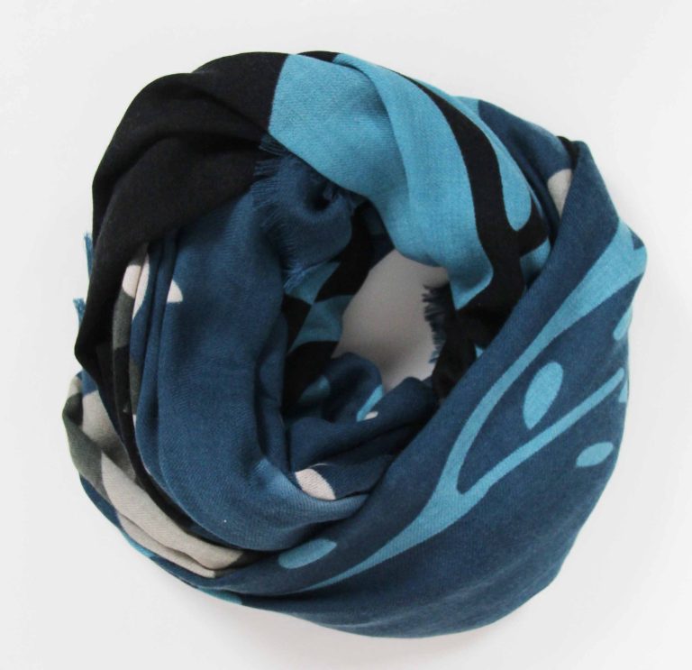 LES BELLES VAGABONDES Echarpe XL Laine Oasis Bleu
