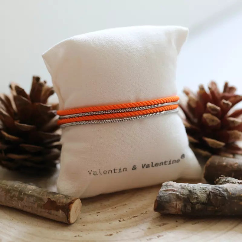 VALENTIN &amp; VALENTINE Bracelet Argenté Orange