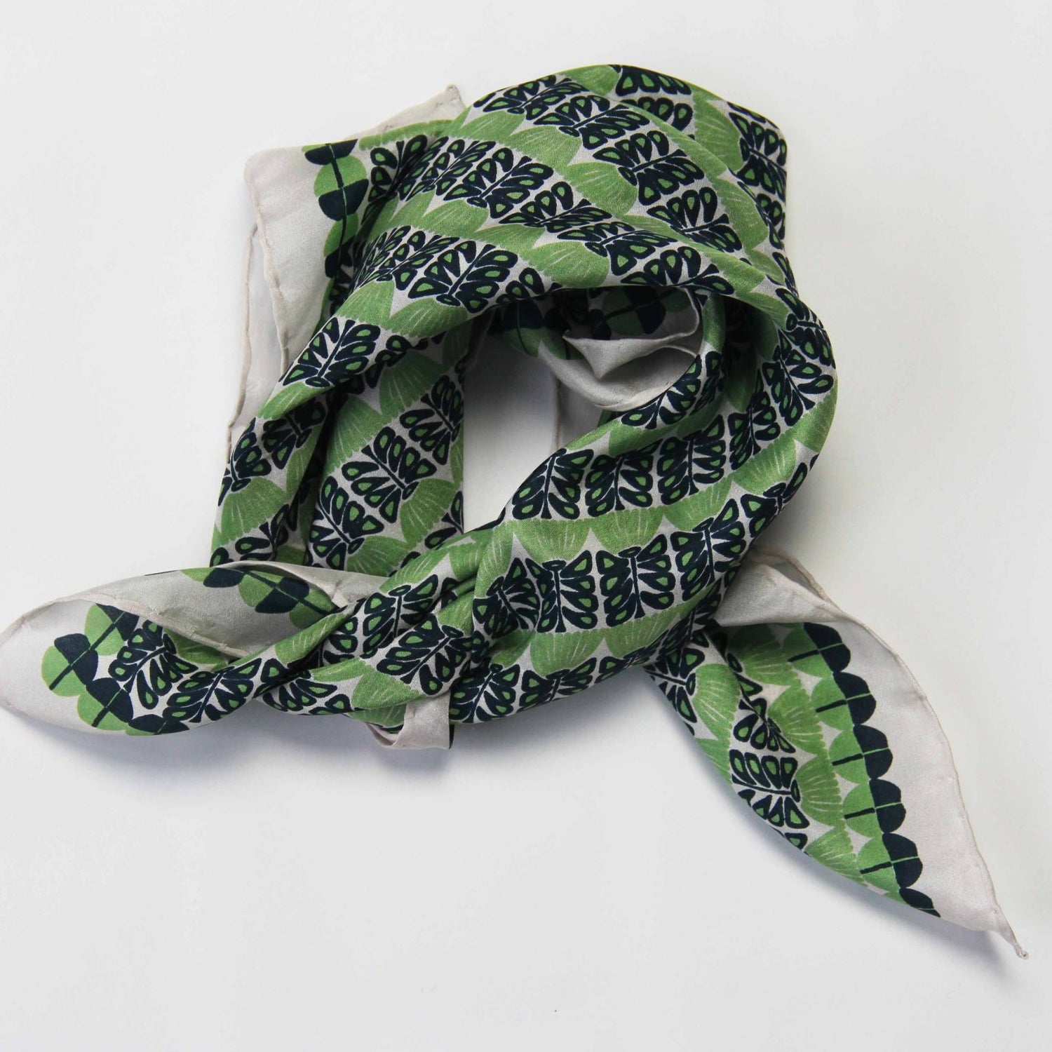LES BELLES VAGABONDES Mini Soie Oslo Vert