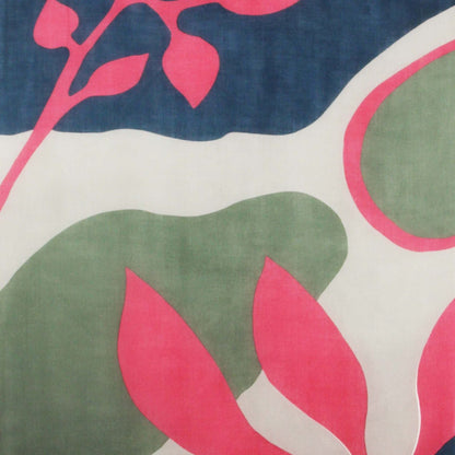 LES BELLES VAGABONDES Echarpe Laine Palme Marine