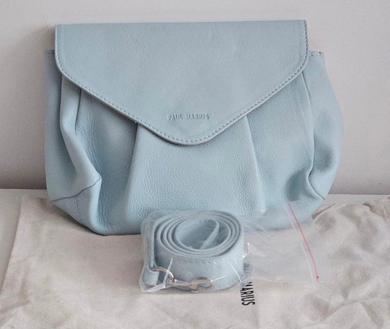 PAUL MARIUS Sac bandoulière Suzon M Pastel Bleuet
