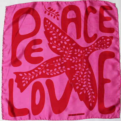 LES BELLES VAGABONDES Mini Soie Peace and Love Fuchsia