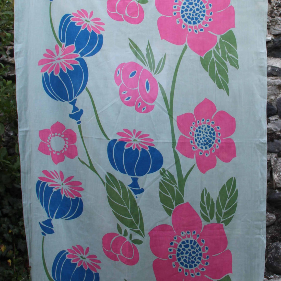 LES BELLES VAGABONDES Foulard Coton Bio Poppy Pastel