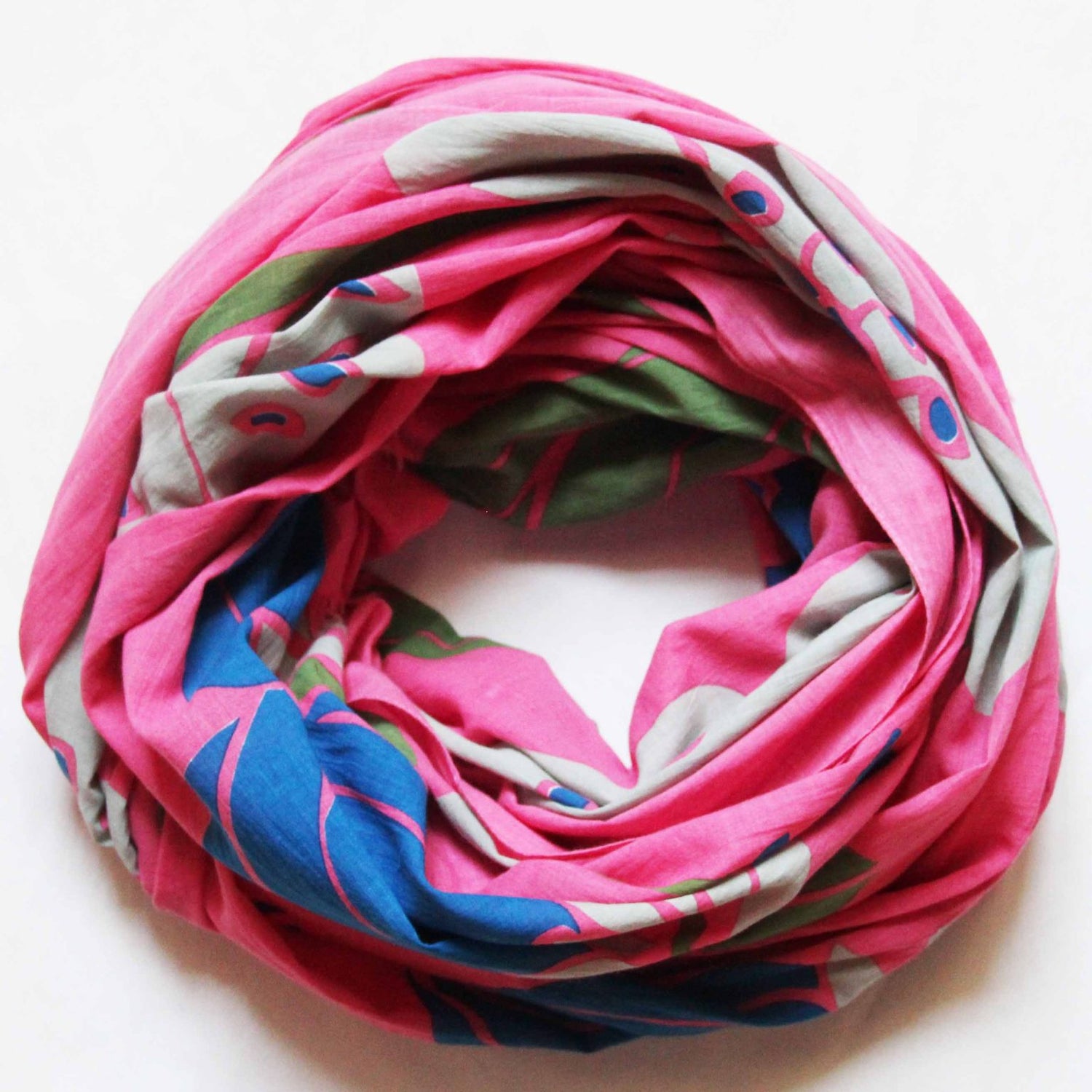 LES BELLES VAGABONDES Foulard Coton Bio Poppy Rose