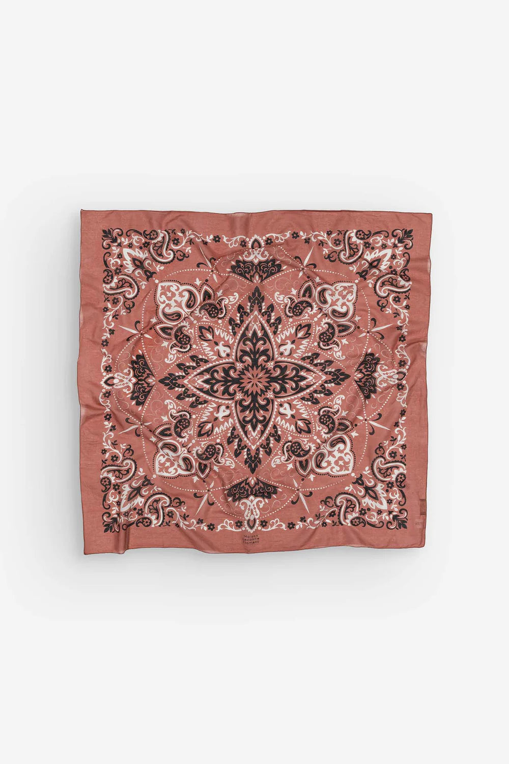 MAISON LECOMTE FLAMENT Foulard Bandana Rouille
