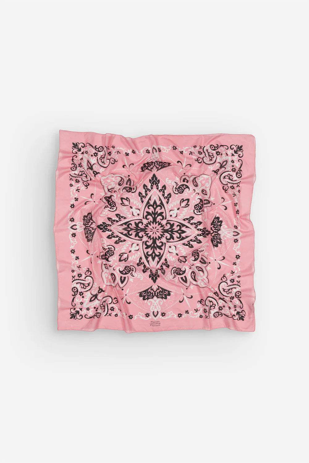 MAISON LECOMTE FLAMENT Foulard Bandana Sea Pink