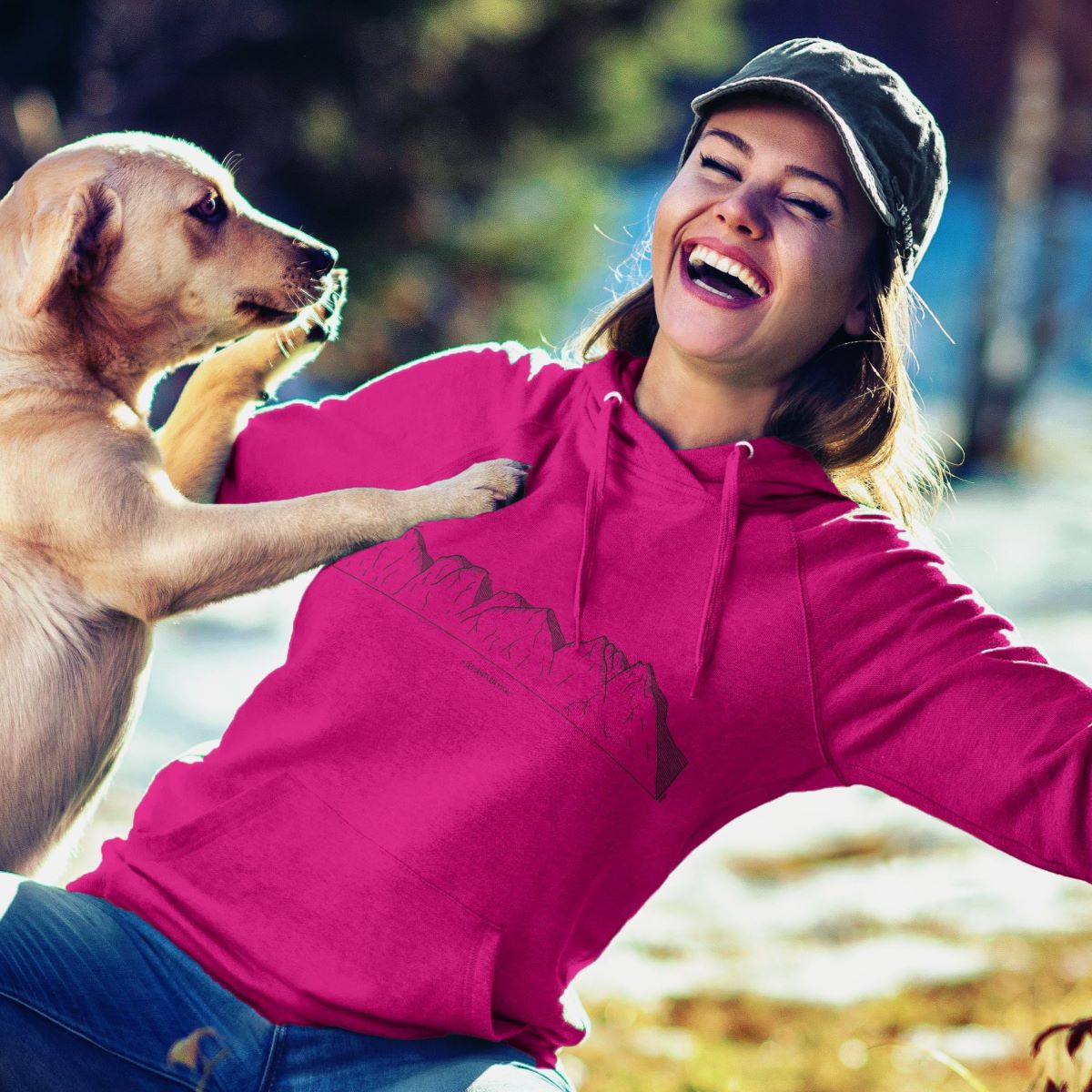 AMT DESIGN Sweat Femme Dents du Midi Fuchsia