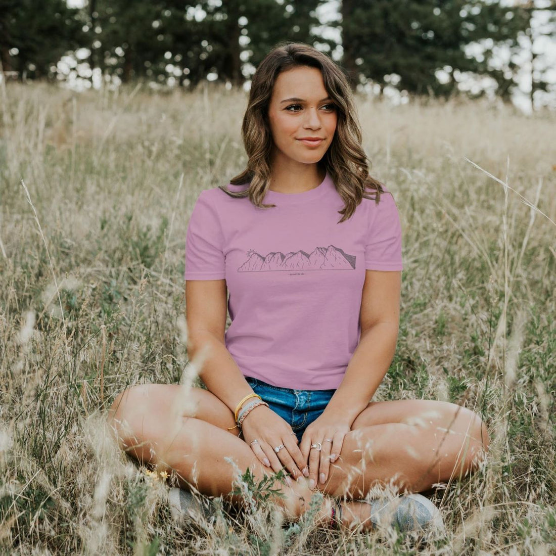 AMT DESIGN T-shirt Femme Dents du Midi Rose pâle