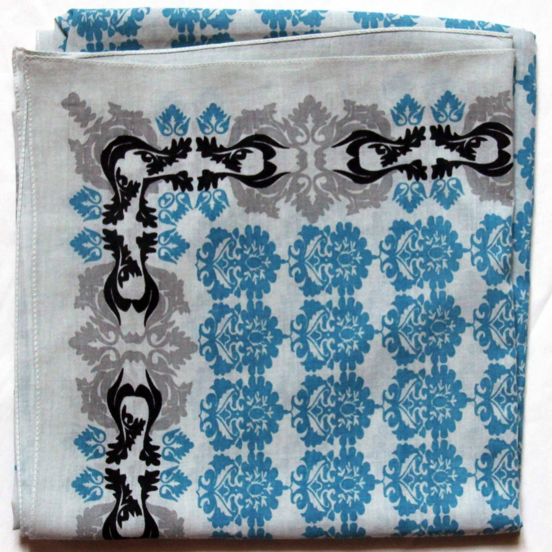 LES BELLES VAGABONDES Carré Coton Bio Trianon Bleu