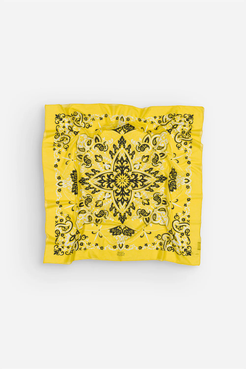 MAISON LECOMTE FLAMENT Foulard Bandana Yellow