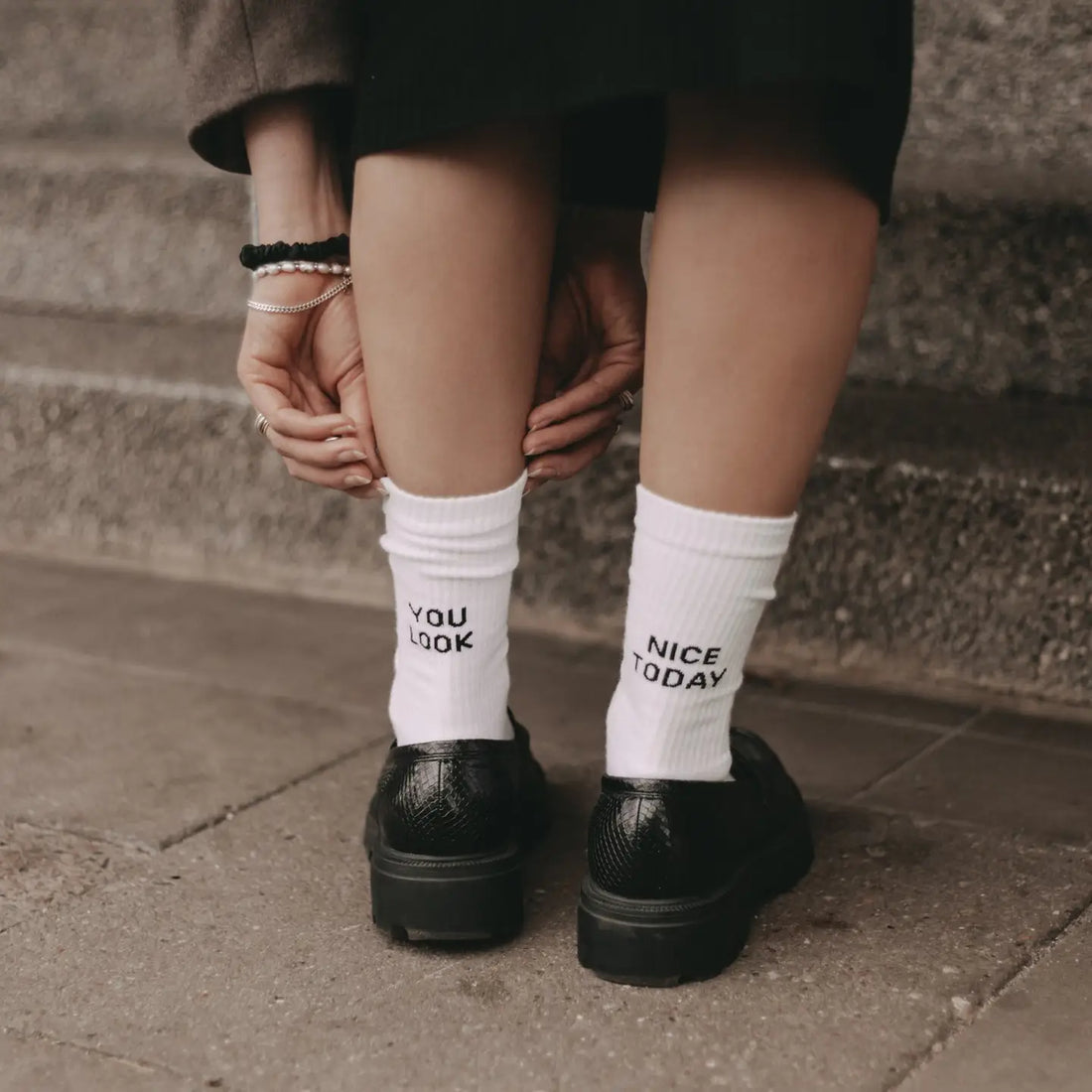EULENSCHNITT Chaussettes YOU LOOK NICE TODAY