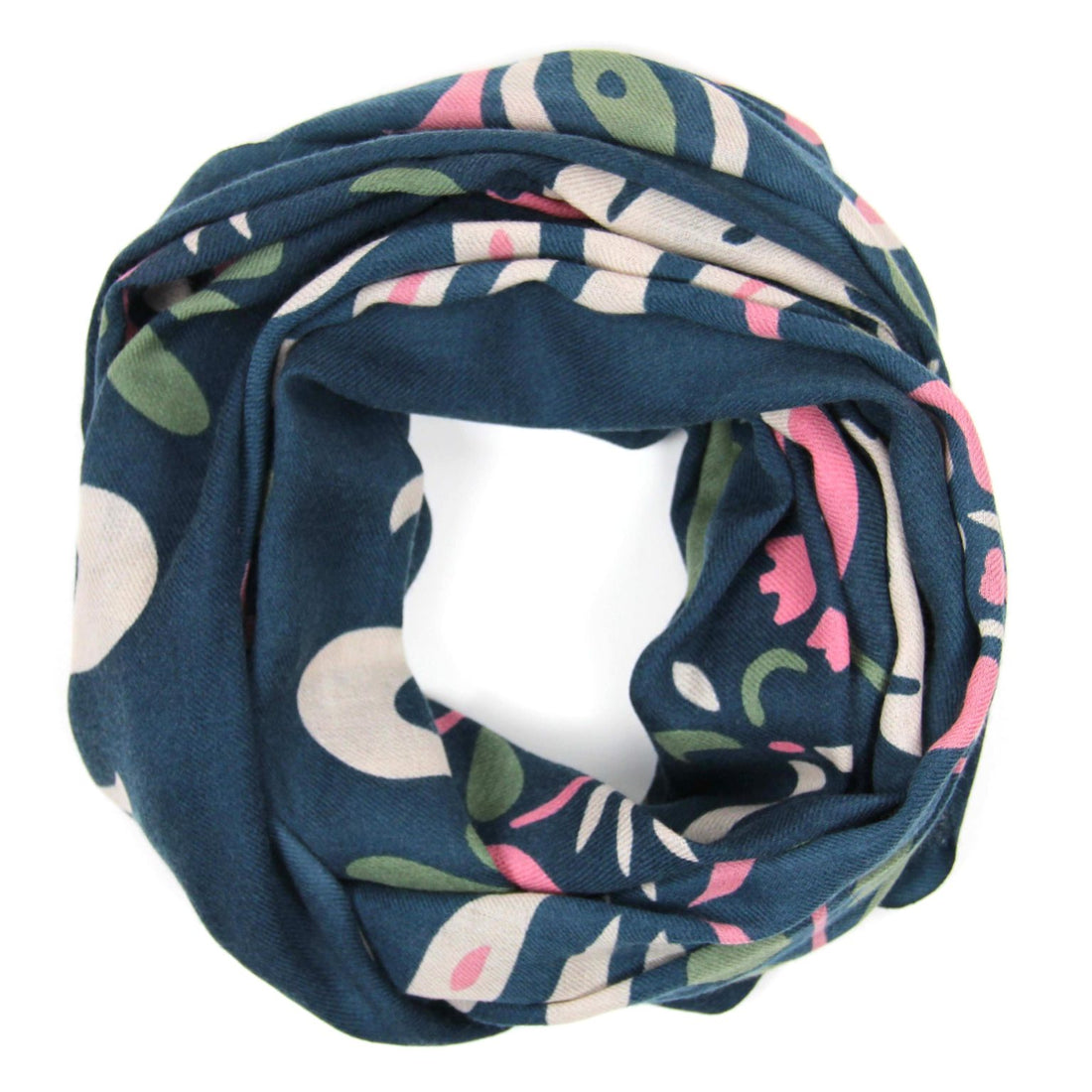 LES BELLES VAGABONDES Echarpe Laine Yvonna Marine